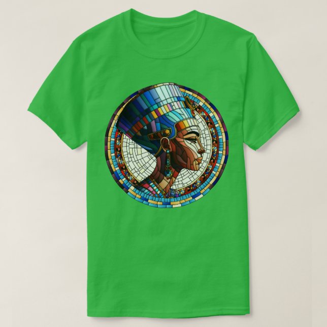 Camiseta Arte Mosaica Nefertiti Egípcia (Frente do Design)