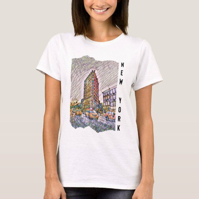 Camiseta Arte Mosaica Nova Iorque (Frente)