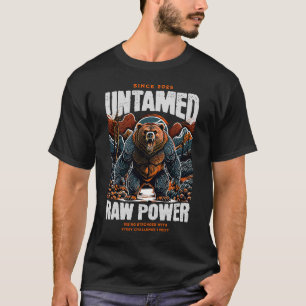 Camiseta Arte Motivacional de Urso Único e Poderoso 