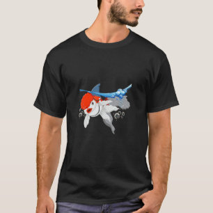Camiseta Arte Motivacional Fina De Tubarão-Cinto