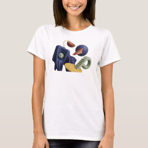 Camiseta Arte Motivo Artístico Abstrato Marinho Limpo