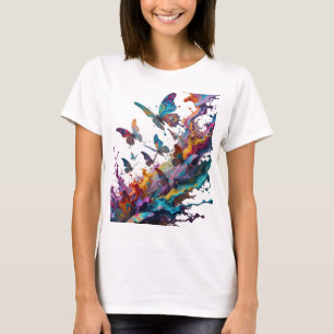 Camiseta Arte Motivo Artístico Abstrato Prata Limpa