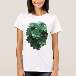 Camiseta Arte Motivo Artístico Abstrato Verde Atraente