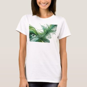 Camiseta Arte Motivo Artístico Abstrato Verde Clássico