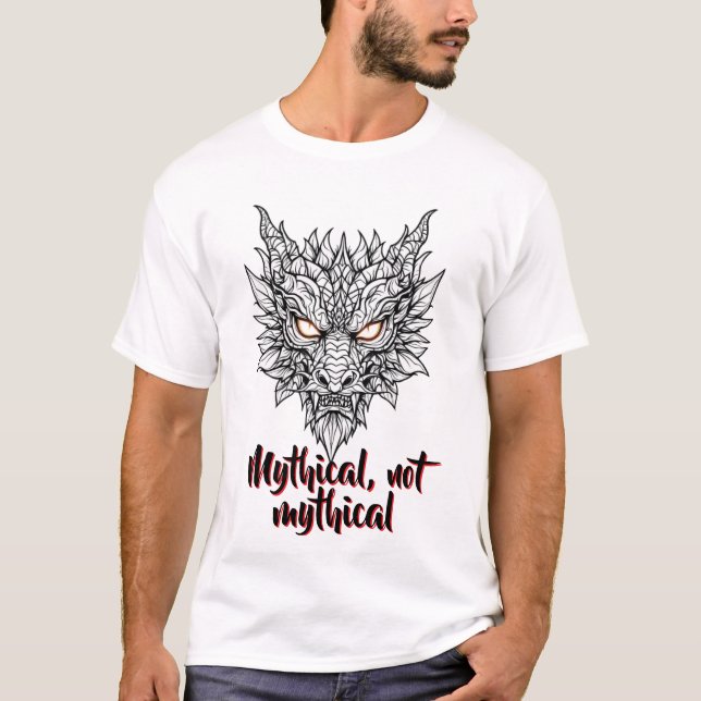 Camiseta Arte na Linha da Cabeça do Dragão (Frente)