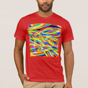 Camiseta Arte Neon Padrão Brilhante E Colorida