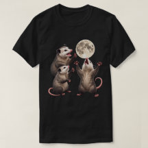 Arte Noturna de Vida Selvagem Uivo Luar de Gambá
