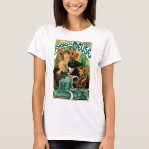 Camiseta Arte Nouveau de Mucha:  La Meuse de Bieres de