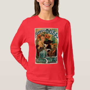 Camiseta Arte Nouveau de Mucha:  La Meuse de Bieres de
