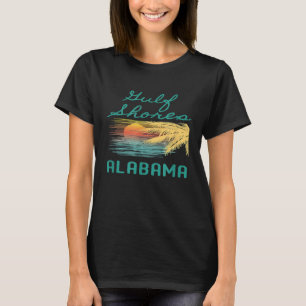 Camiseta Arte Novelada do Golfo Original Shores Palm Tree S