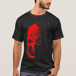 Camiseta Arte o Palhaço o sangue assustador vermelho