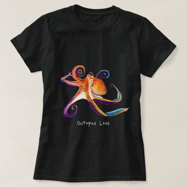 Camiseta Arte octopus sealife (Frente do Design)