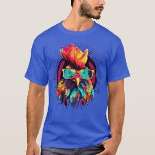 Camiseta Arte Óculos de sol Galinha Presente Frango Engraça