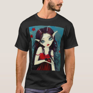 Camiseta Arte Olho Grande Fada Joaninha Gótica