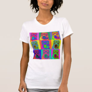 Camiseta Arte Op - chinês Shar Pei