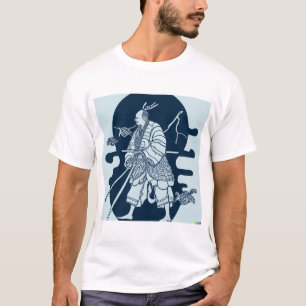 Camiseta Arte Original do Guerreiro Samurai Japonês