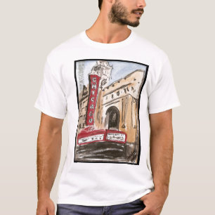 Camiseta Arte original do t-shirt do teatro de Chicago por