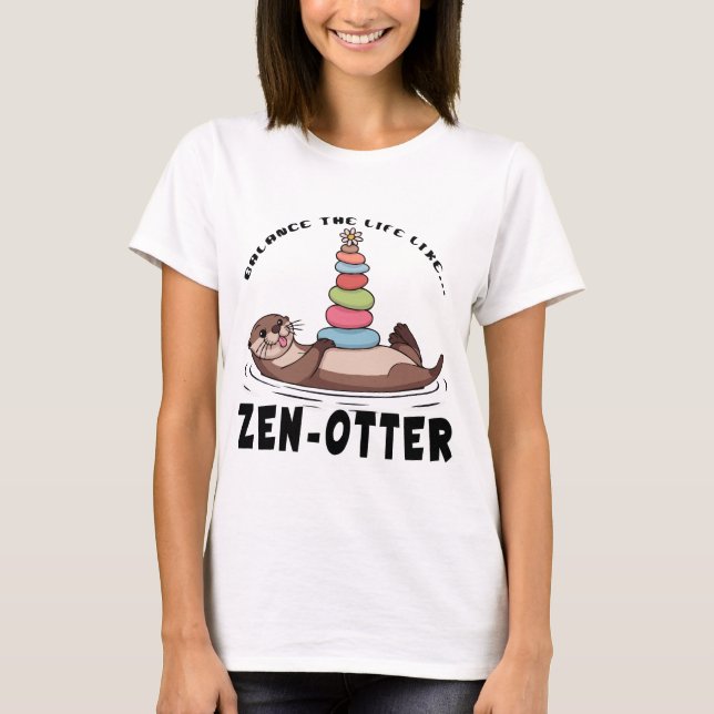 Camiseta Arte Ortográfica - Balança de Pedra Zen (Frente)