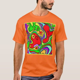 Camiseta Arte-Padrão Abstrato Colorida E Vibrante