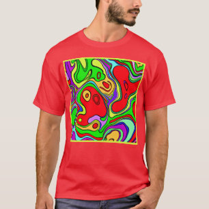 Camiseta Arte-Padrão Abstrato Colorida E Vibrante