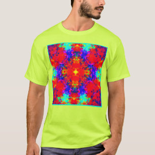 Camiseta Arte Padrão de Cores Brilhantes Vibrantes