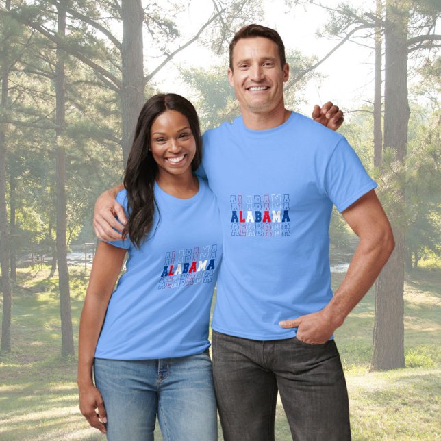 Camiseta Arte Palavra Empilhada do Alabama (Criador carregado)