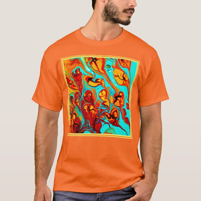 Camiseta Arte para Padrões do Oceano Cinto (Frente)