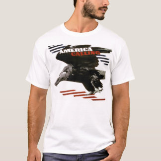 Camiseta Arte Patriótica Vintage - América Chamando