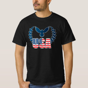 Camiseta Arte Perfeita da Águia da Bandeira Americana - ban