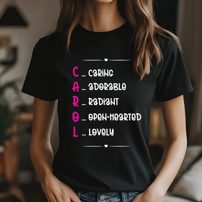 Camiseta Arte personalizada de nome de carol (Criador carregado)