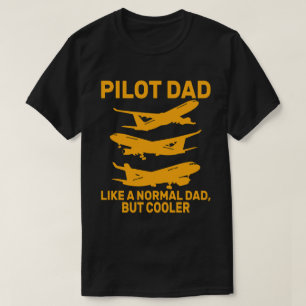 Camiseta Arte-Piloto Funny Para Aviões-Piloto De Pai