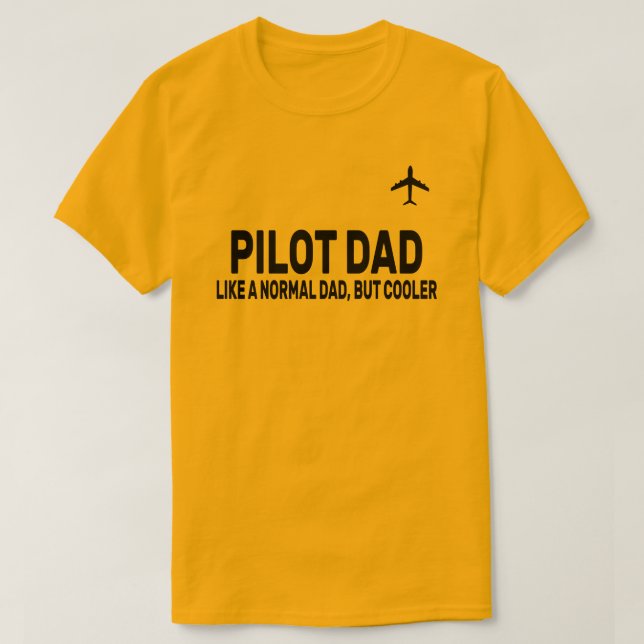 Camiseta Arte-Piloto Funny Para Aviões-Piloto De Pai (Frente do Design)