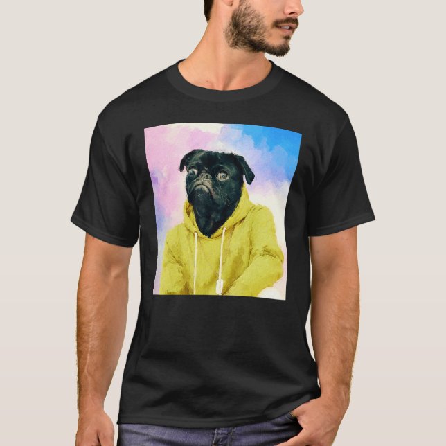 Camiseta Arte Pintada de Cachorro (Frente)