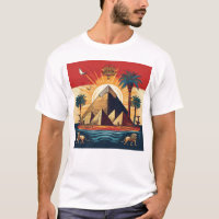 Arte Pirâmide Egípcia com Sol e Elemento Cultural