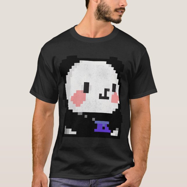 Camiseta Arte Pixel Panda Fofo (Frente)