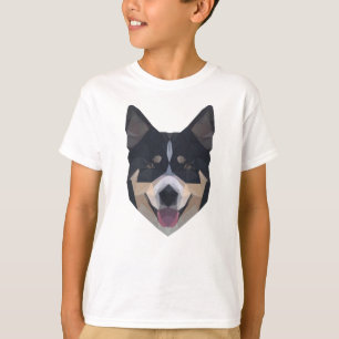 Camiseta Arte Poligônica - Lobos-Cachorros - Animais Adorme