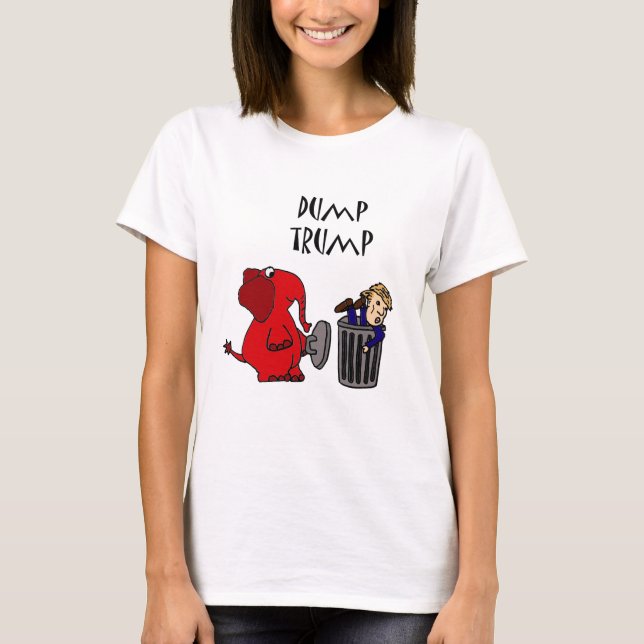 Camiseta Arte política dos desenhos animados do trunfo (Frente)