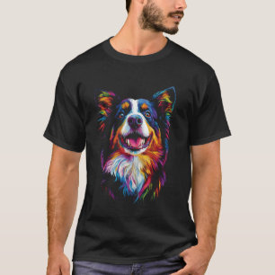 Camiseta Arte Pop de Cachorro Border Collie