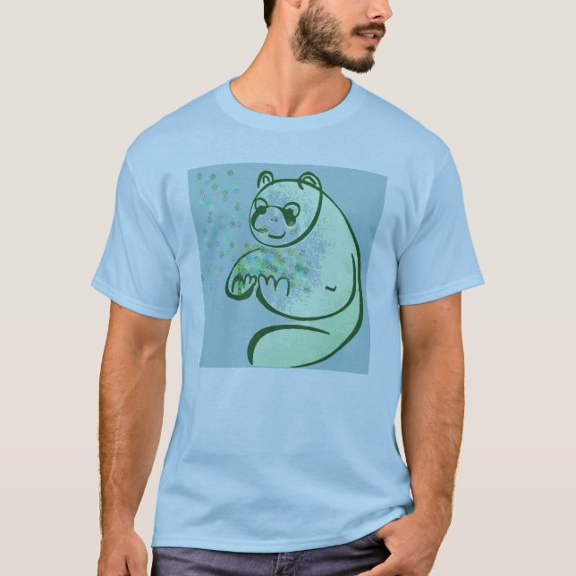 Camiseta Arte Pop de Urso Panda (Frente)
