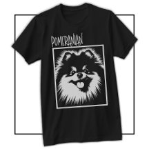 Arte Pop Dramática Pomerânia Branco sobre Preto