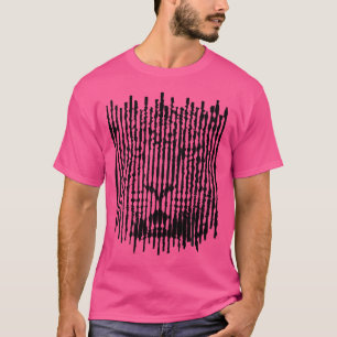 Camiseta Arte Pop Ilusão Anamórfica Close-Up Leopardo