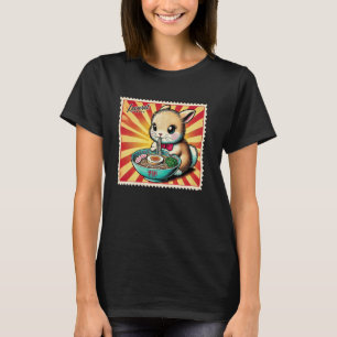 Camiseta Arte Pop Japonesa Selo Postal Coelhinho Fofinho Le