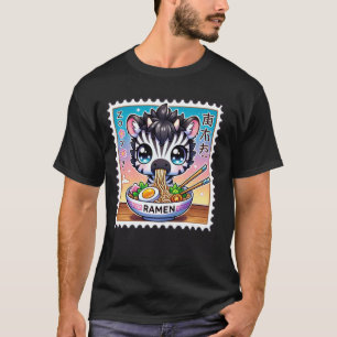 Camiseta Arte Pop Japonesa Selo Postal Cute Zebra Filhote C