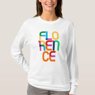 Camiseta Arte Pop Lettras Florença Itália