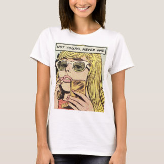 Camiseta Arte pop - Nunca a sua foi - Camisa-T feminina