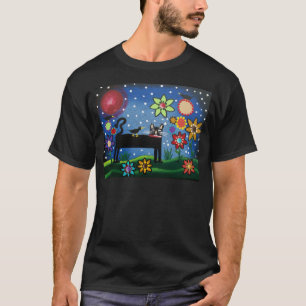 Camiseta Arte popular pelo gato de Lori Everett com atitude