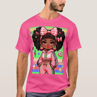 Camiseta Arte Por Minga Kawaii Girl Marina