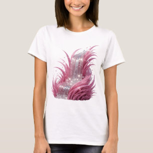 Camiseta Arte Portátil Classic Silver PINK WATERFALL