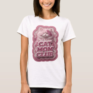 Camiseta Arte Portátil Rosa Clara CLUBE MÃE DE GATO