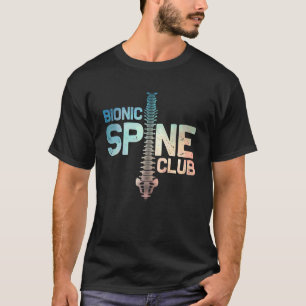 Camiseta Arte Pós-Cirurgia de Coluna para Homens Mulheres C
